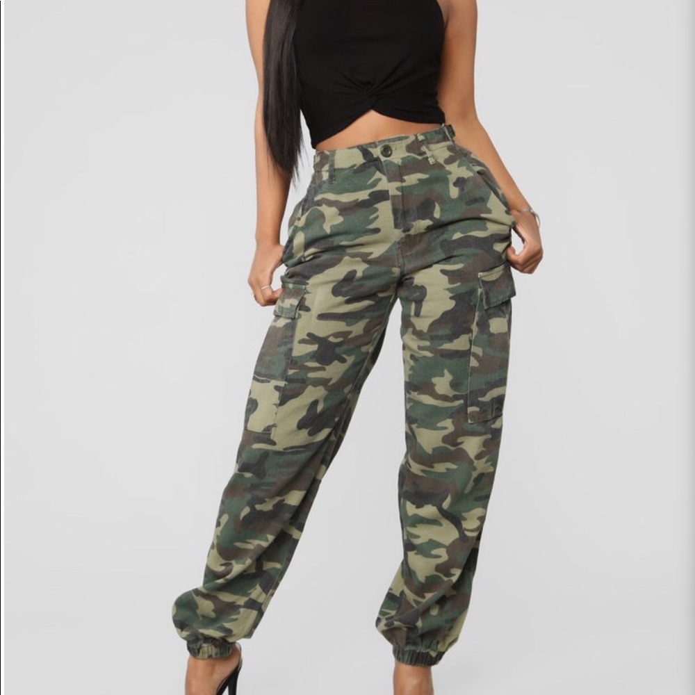 FASHIONNOVA Cadet Kim Oversized Camo Pants - Camo
